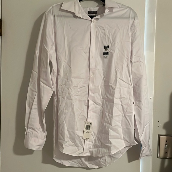 Van Heusen Slim Fit White Button Up 16-16.5 Neck - Picture 1 of 4